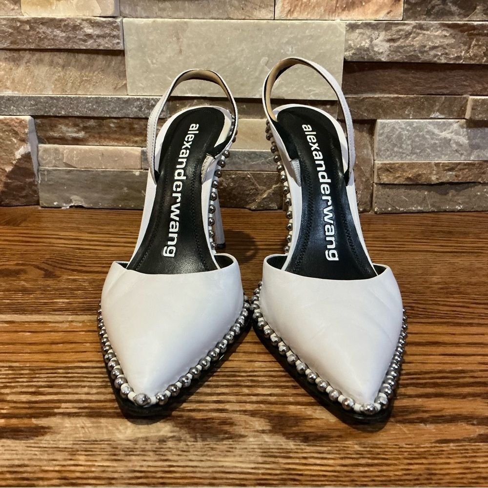 Alexander Wang White Studded Heels